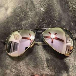 Ray-Ban Aviator Classic No Scratches Or Flaws Black Mirror Lens